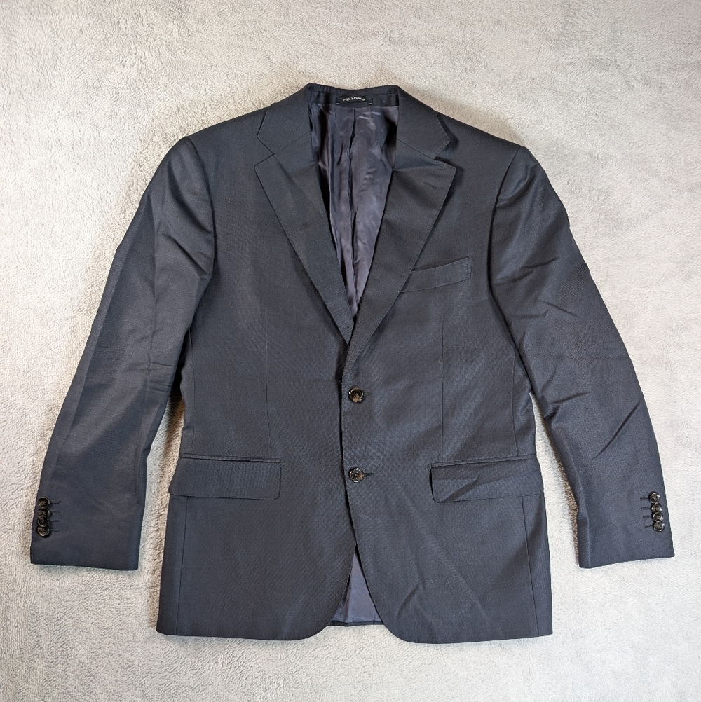 Vitale Barberis Canonico 40S Blue 100% Wool Blazer Suit Jacket‎ Sport Coat 110